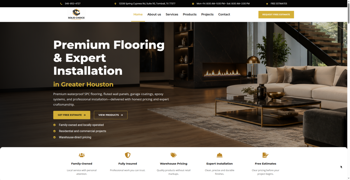 Solid Choice Flooring website